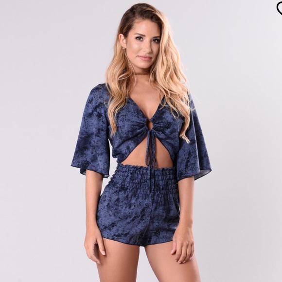 Fashion Nova Tops - Blue Fashion Nova Set